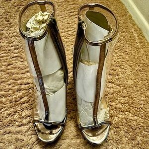 Clear and silver heels - perfect for a night out!